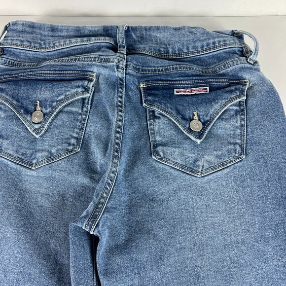 Hudson Jeans Women's Measured 30x27 High Rise Straight Light Blue Denim Tag 8 - Picture 10 of 16